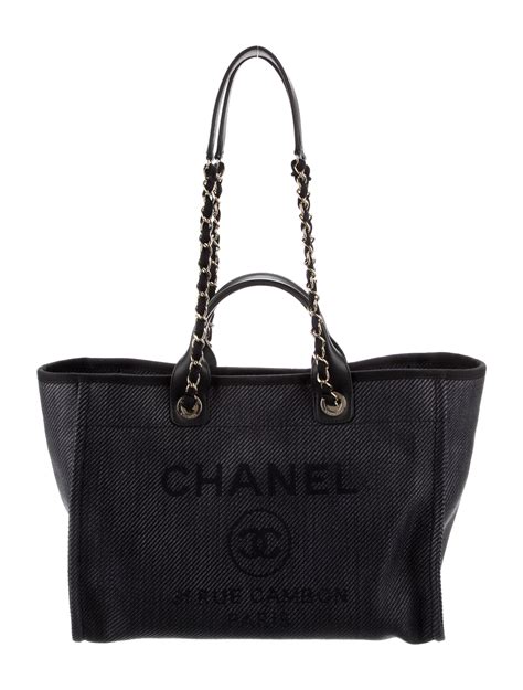 chanel deauville tote handbag|Chanel deauville medium tote bag.